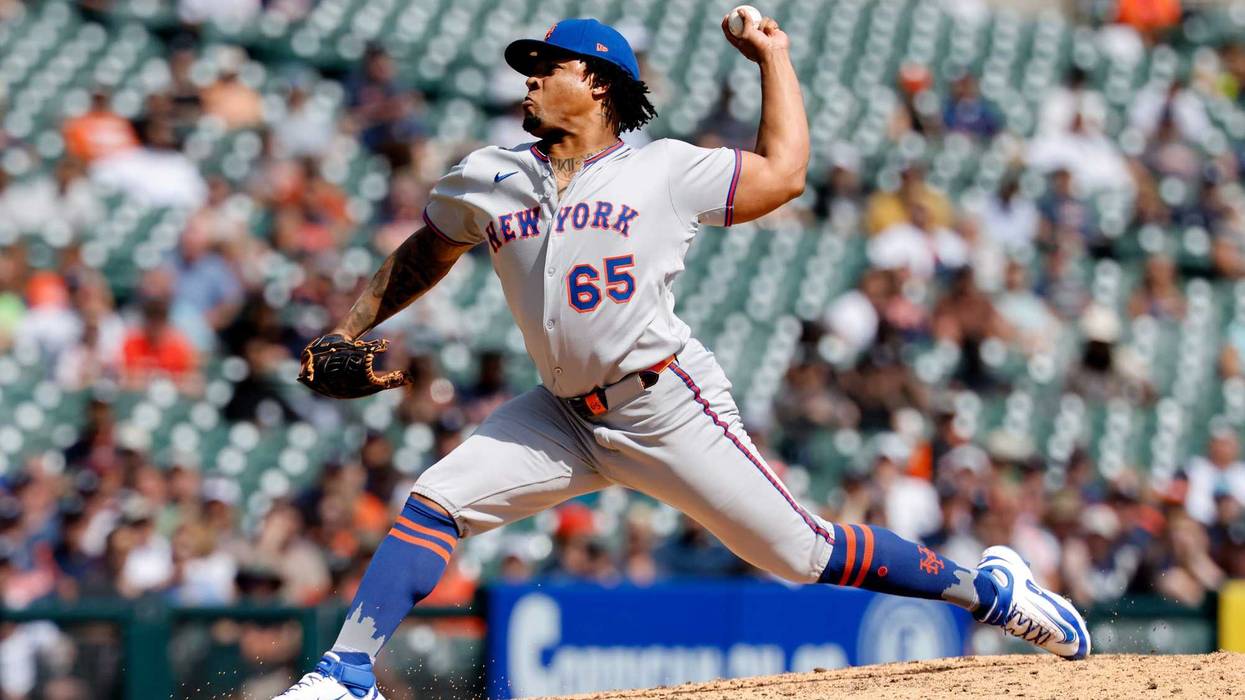 Gregory Soto pitching for Mets