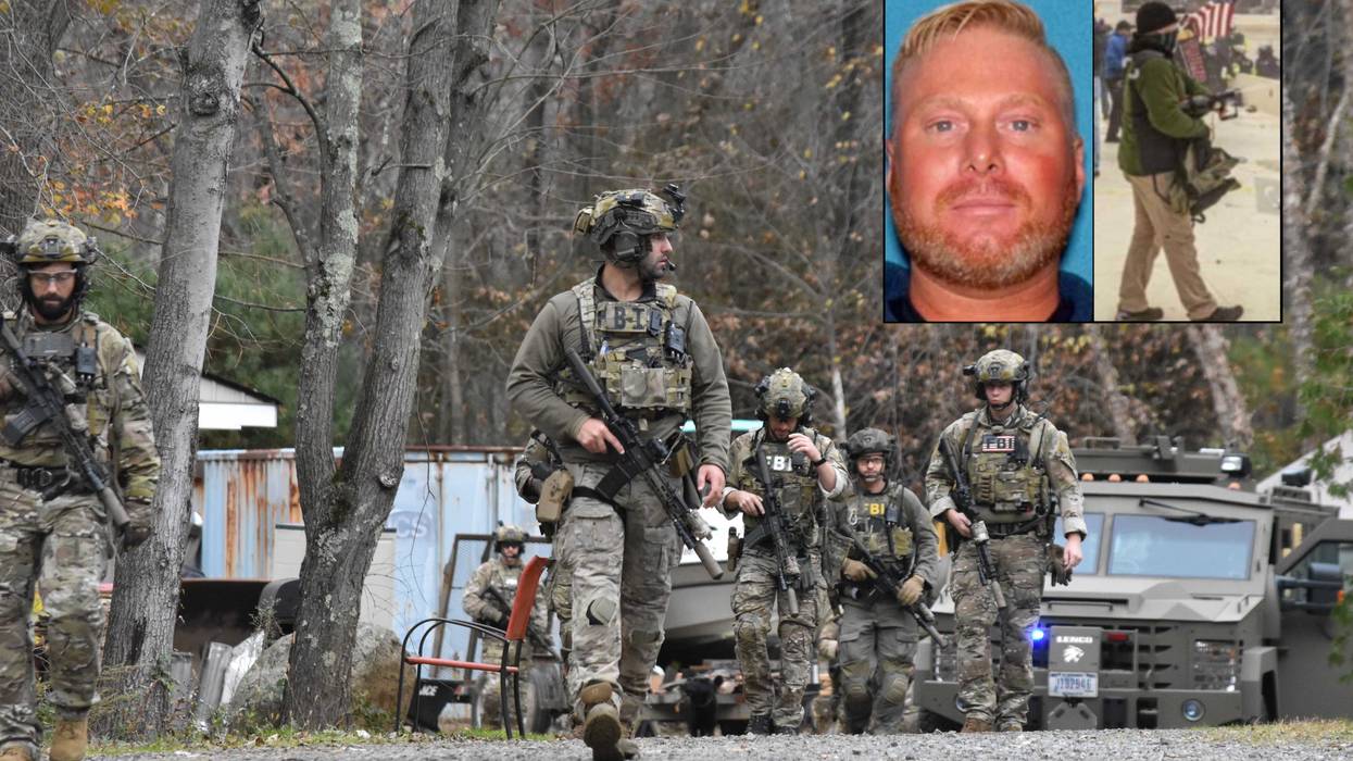 Gregory Yetman (inset) surrendered Friday following a two-day manhunt in New Jersey that included the FBI and local police