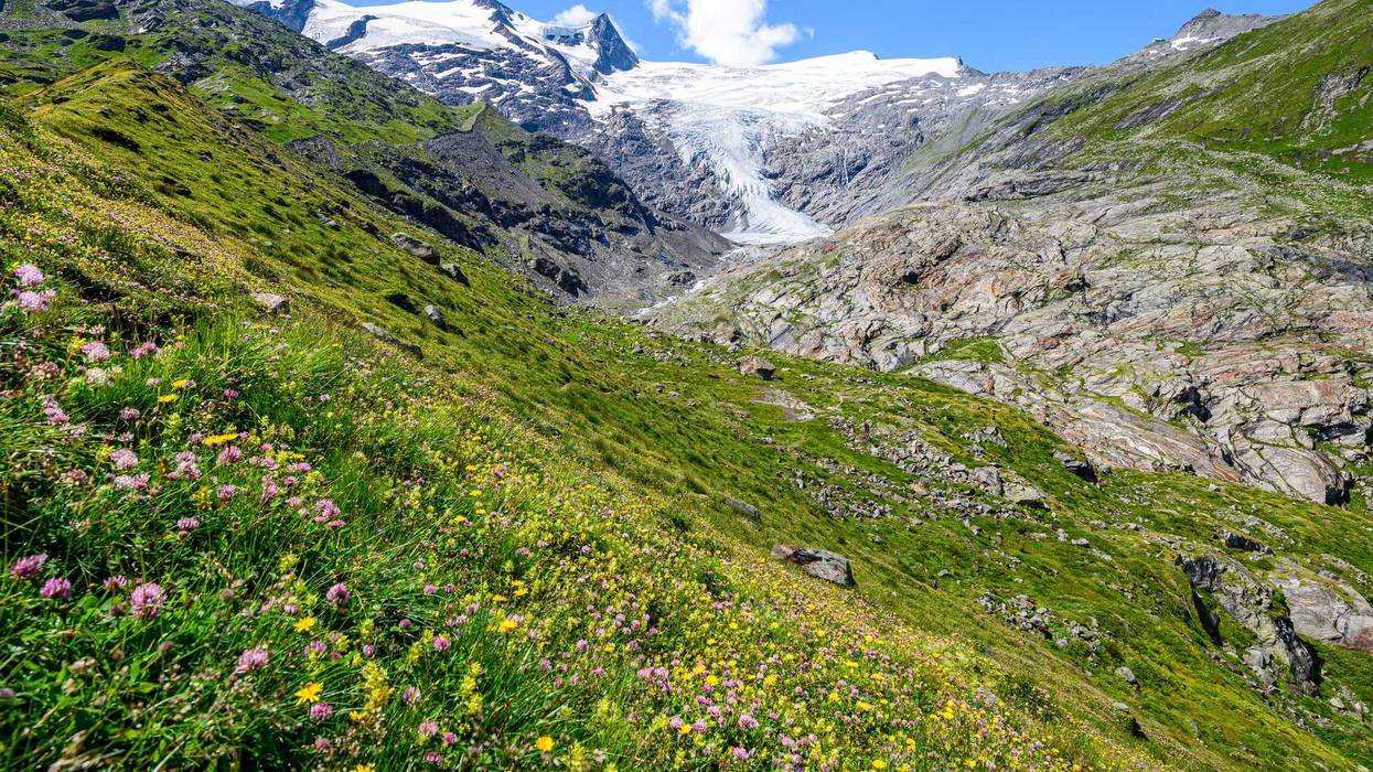 Grossvenediger summit in the Hohe Tauern national park in Austria.