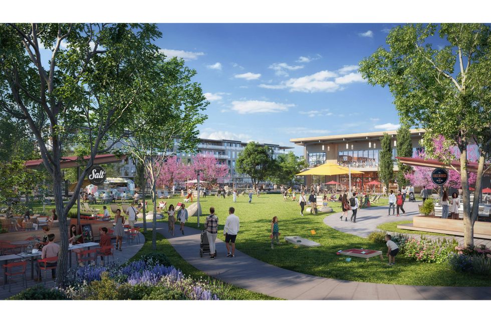 Ground-level rendering of Lakeside redevelopment