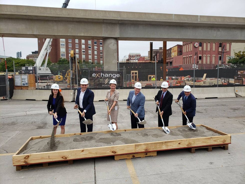 Groundbreaking at The Exchange site downtown Detroit
