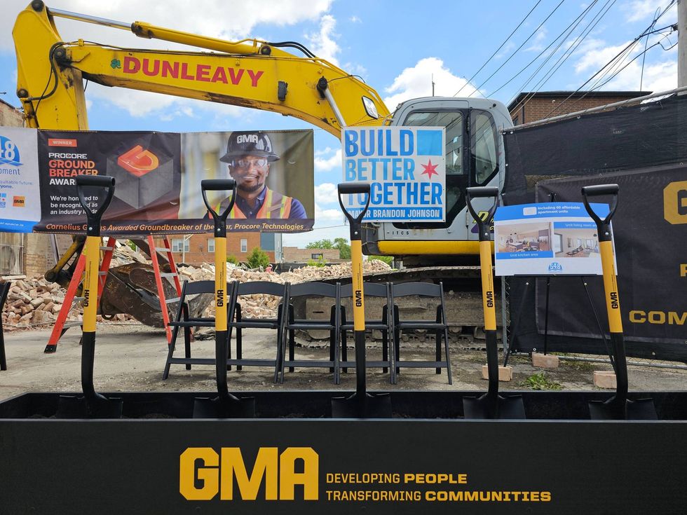 Groundbreaking ceremony for the 60-unit Humboldt Park Passive Living development
