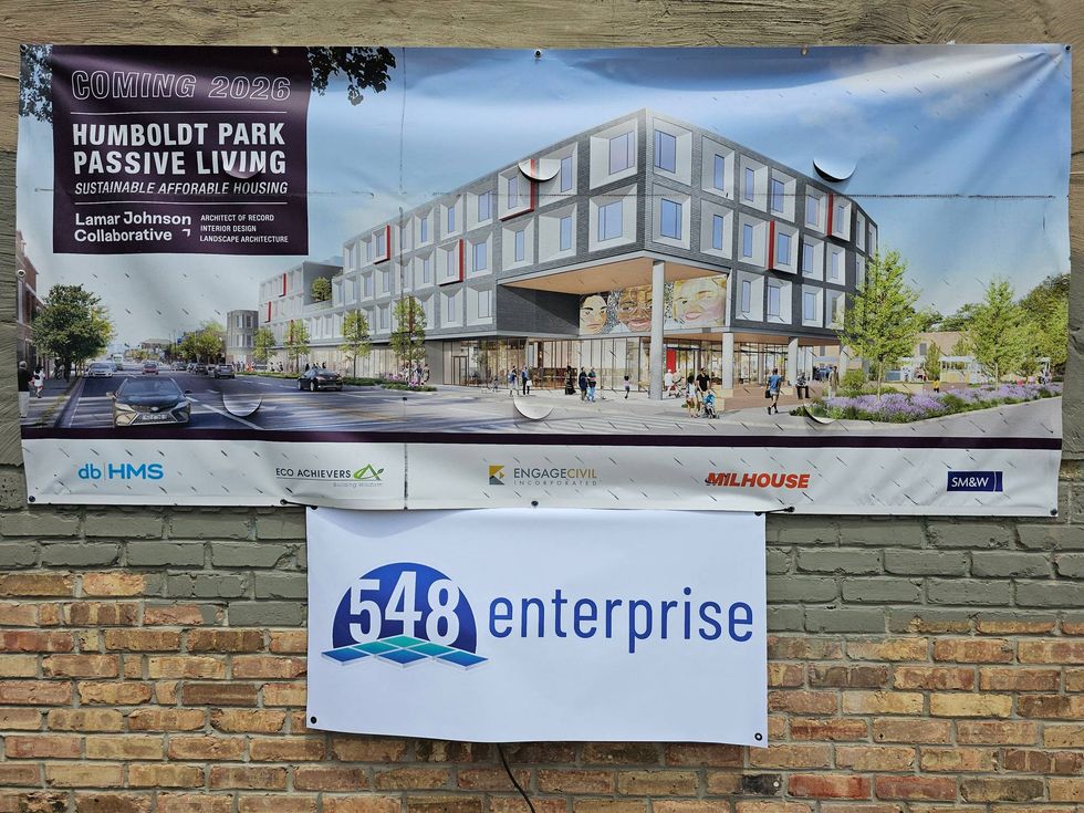 Groundbreaking ceremony for the 60-unit Humboldt Park Passive Living development