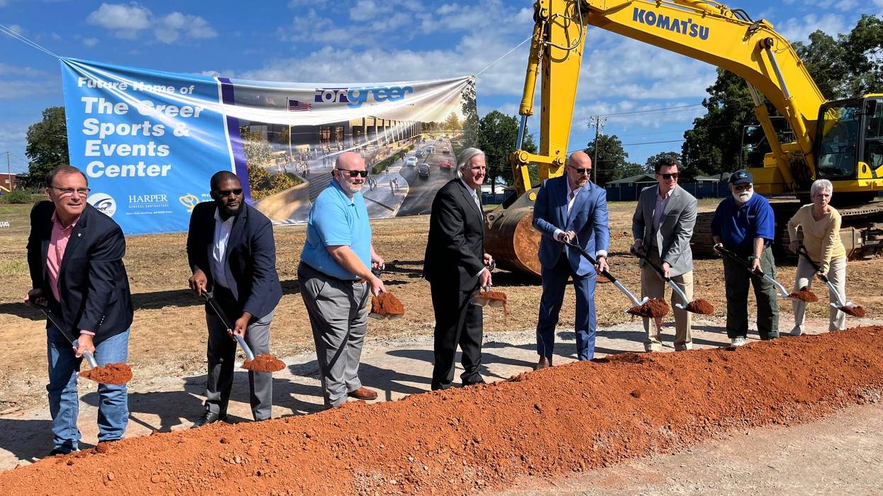 Groundbreaking ceremony for the new Greer Sports & Entertainment Center