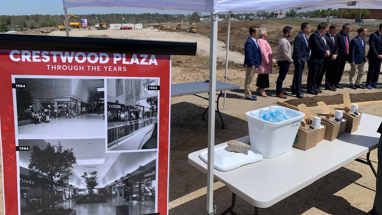 Groundbreaking on the site of the former Crestwood Mall