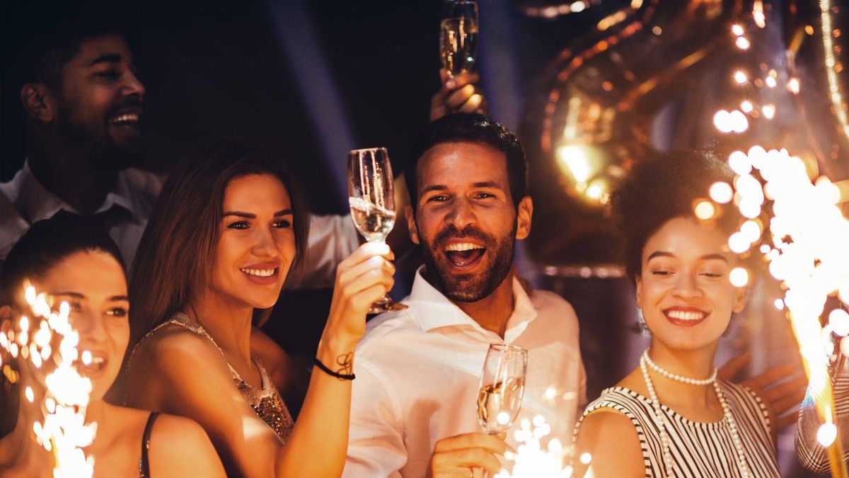 group of friends celebrating