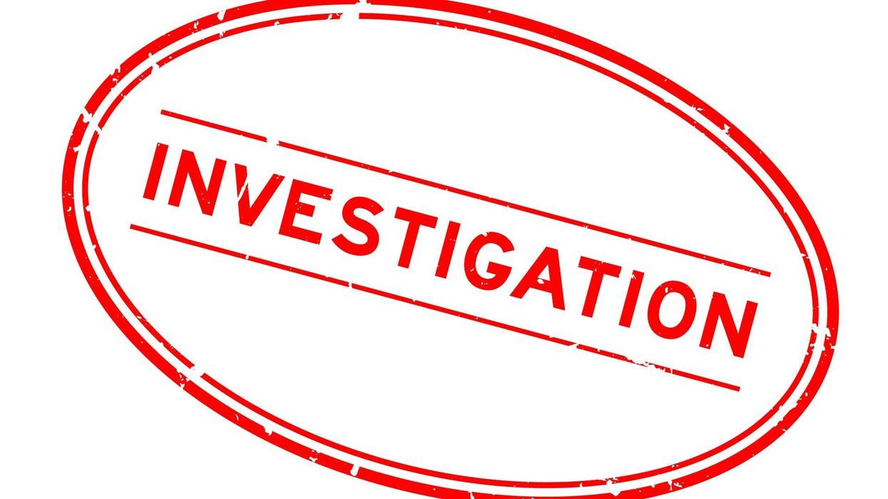 Grunge red investigation word oval rubber seal stamp on white background - stock illustration