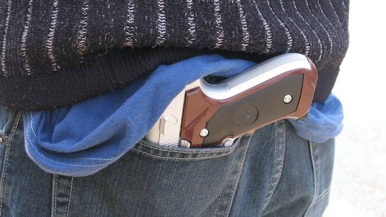 Gun, Revolver, Man, Back Pocket