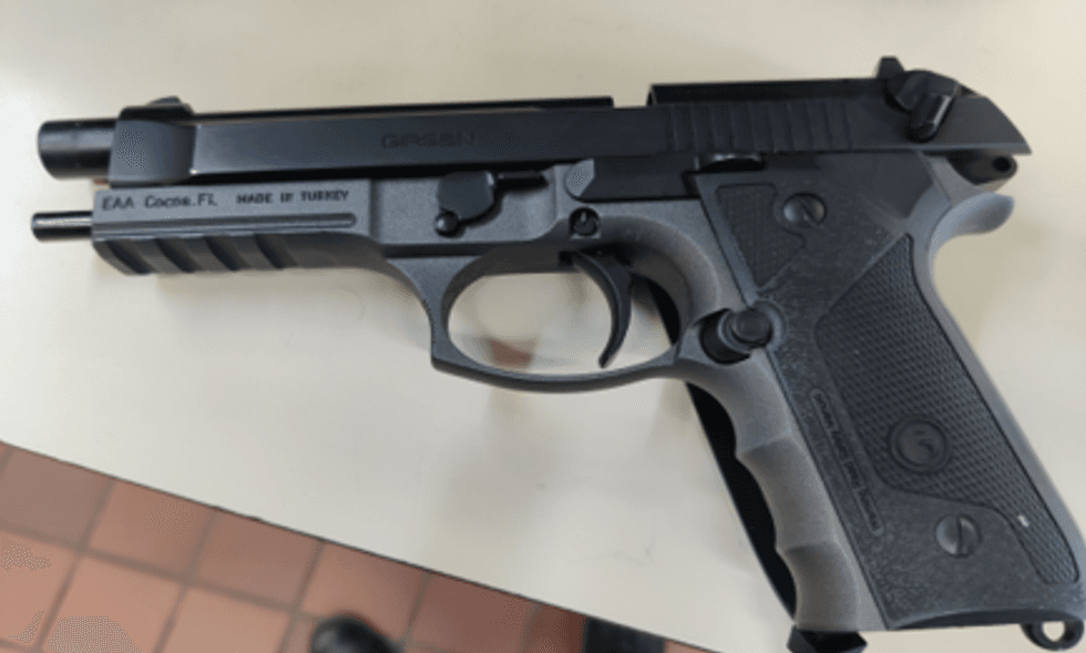 Gun seized from traveler