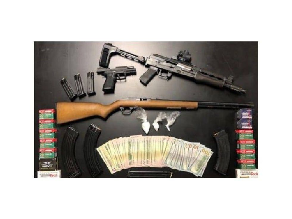 Guns, ammo, cash and drugs seized from Kyle Nowak