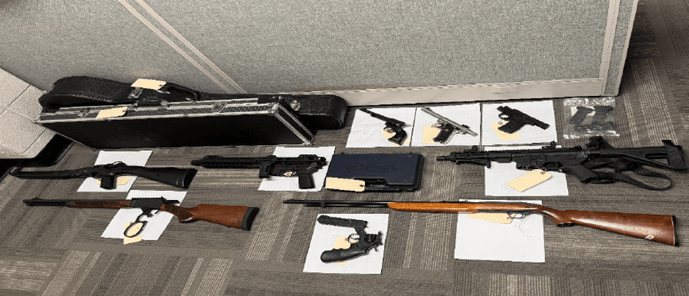 guns displayed