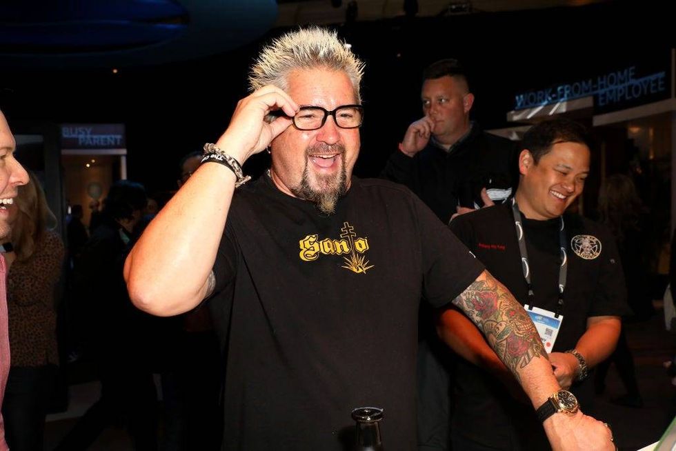 Guy Fieri demos Echo Frames at the Amazon After Hours event during CES 2020 at The Venetian Las Vegas on January 07, 2020 in Las Vegas, Nevada.