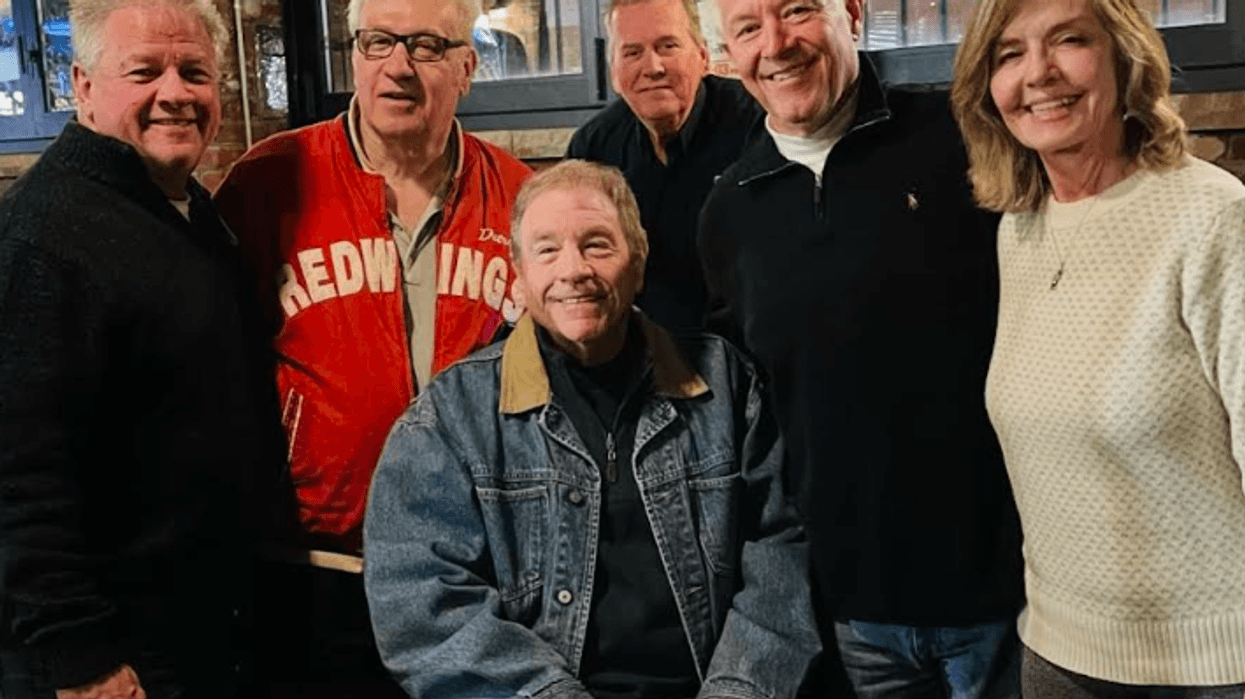 Guy Junker, George VonBanko, Paul Alexander and Sally Wiggin at Stan Savran's 75th birthday party