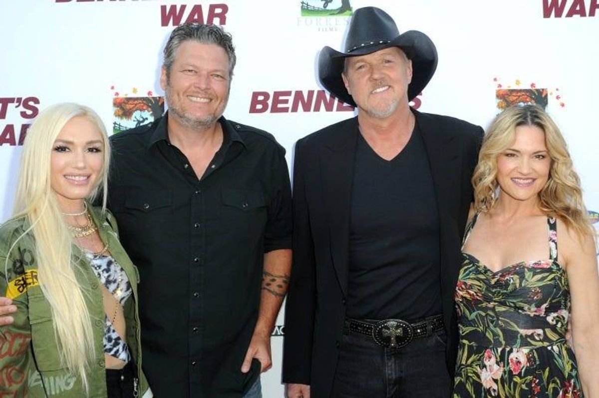 Gwen Stefani, Blake Shelton, Trace Adkins, and Victoria Pratt attend "Bennett's War" Los Angeles Premiere
