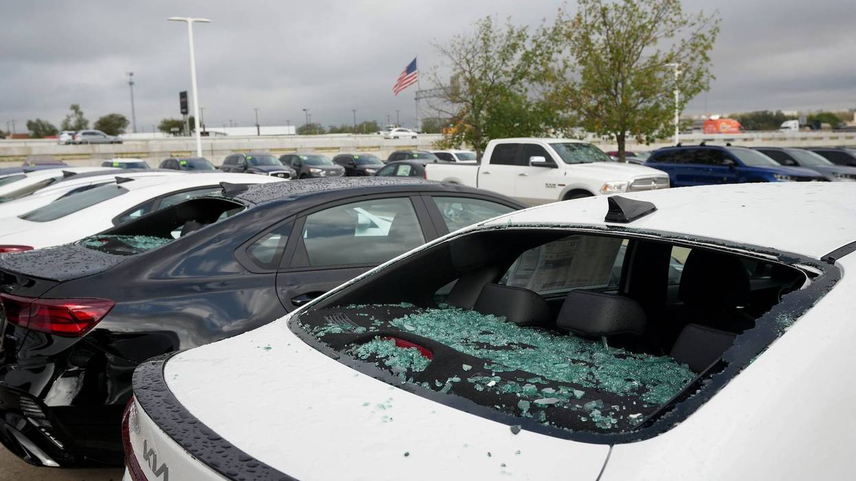Hail damage in Round Rock