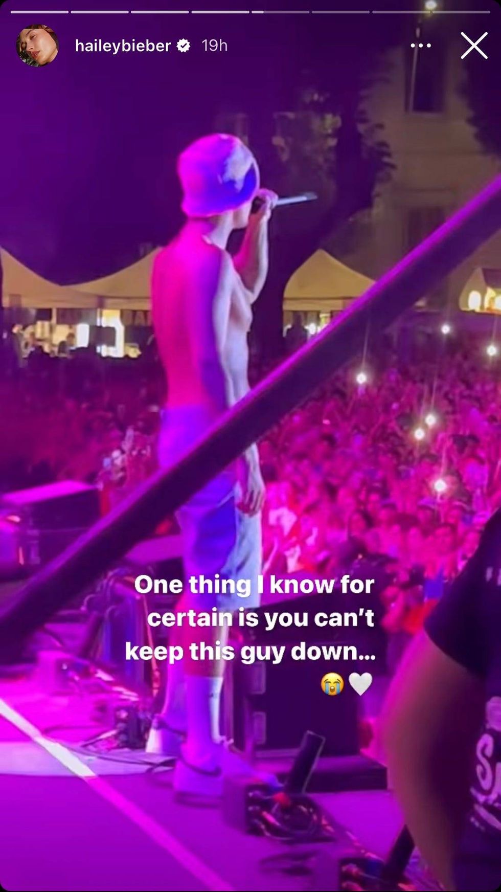 hailey bieber ig story