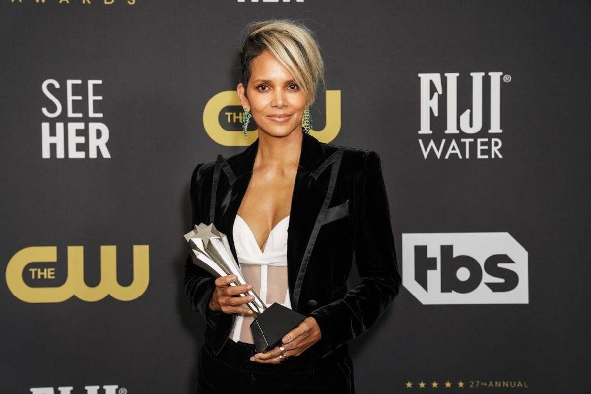 Halle Berry accepts the sixth annual #SeeHer Award at the 2022 Critics' Choice Awards at Fairmont Century Plaza on March 13, 2022 in Los Angeles, California.