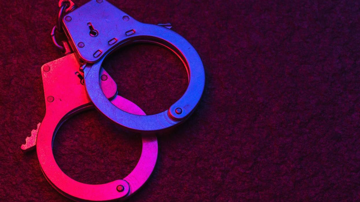 Handcuff with police lights