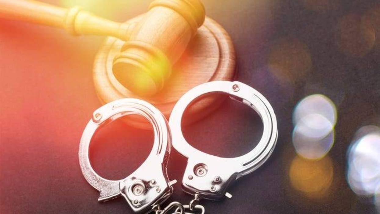 Handcuffs and a gavel