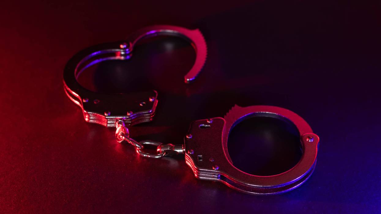 handcuffs and police lights