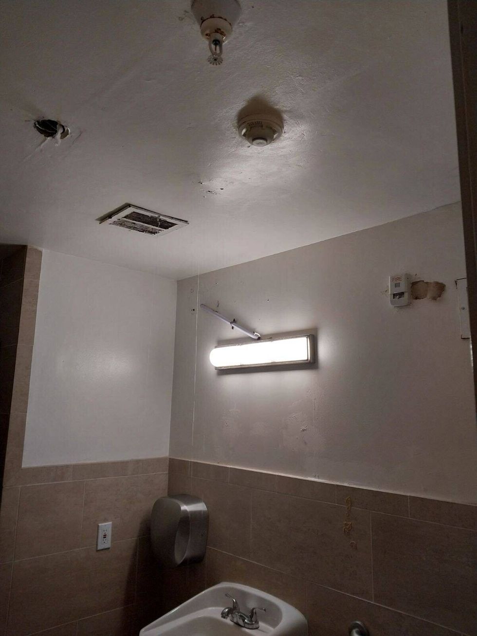 handicap bathroom flooding