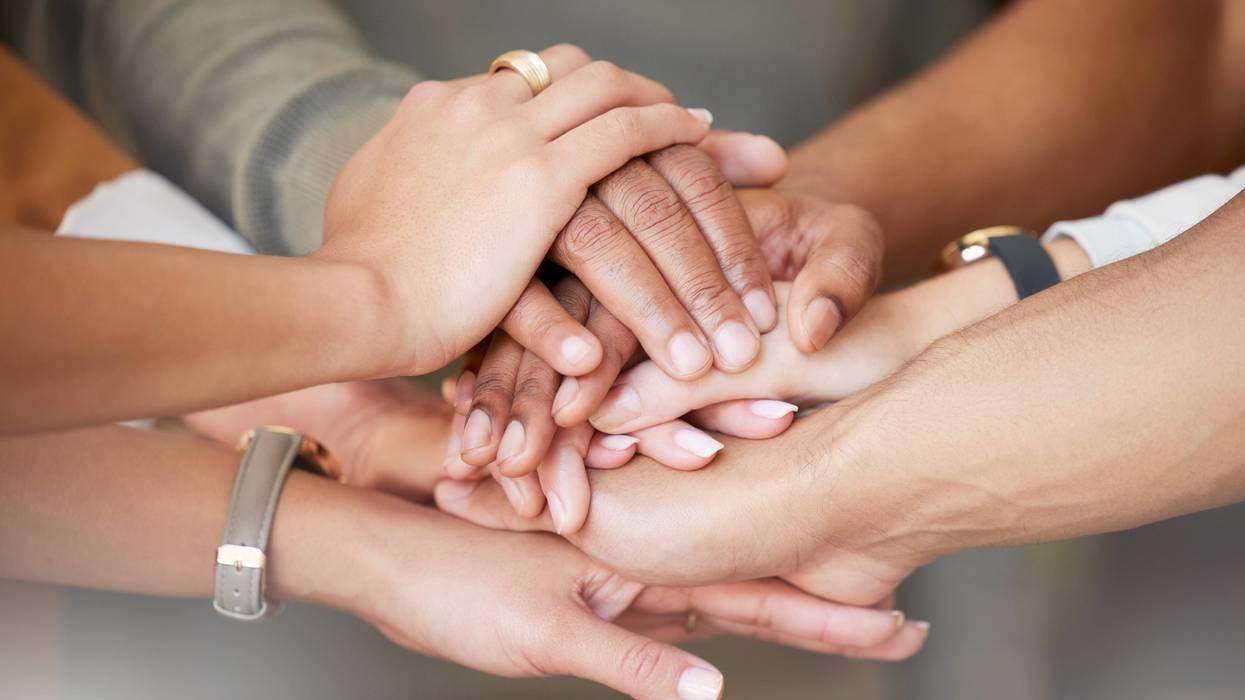 Hands joined together