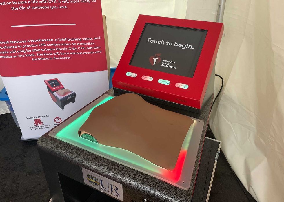Hands-Only CPR kiosk