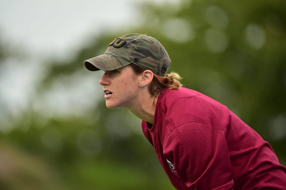 Hannah Prince as an assistant coach at Saint Joseph