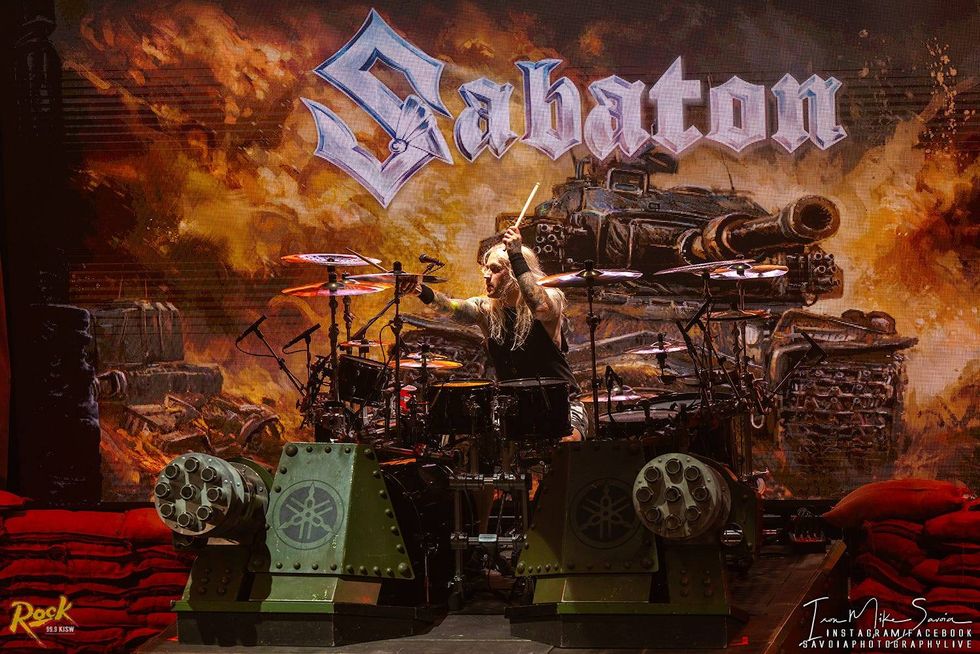 Hannes Van Dahl - Sabaton - Paramount Theatre - Seattle 9.15.22