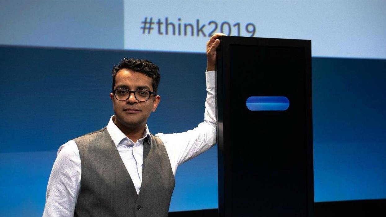 Harish Natarajan, Project Debater's opponent at Think 2019, is a 2016 World Debating Championships Grand Finalist and 2012 European Debate Champion. Harish holds the world record for most debate competition victories.
