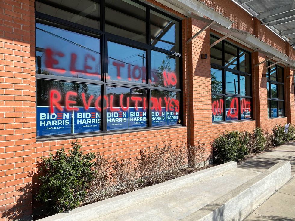 Harris Co Dem HQ vandalized