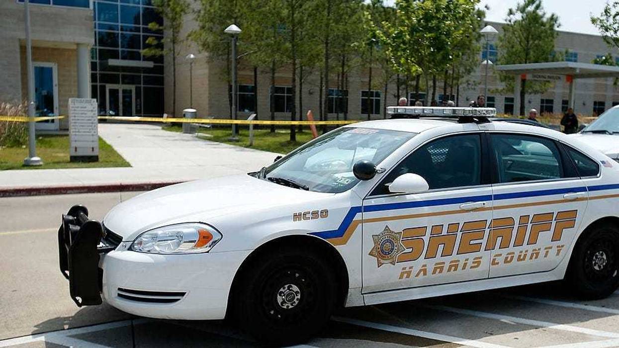 Harris County Sheriff officers seal off the campus after at least 14 people were injured in a stabbing incident at the Cy-Fair campus of Lone Star College on April 9, 2013 in Cypress, Texas.