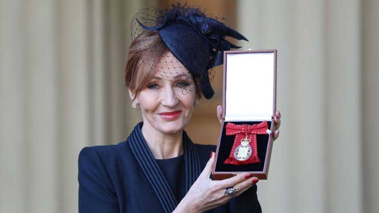 Harry Potter author JK Rowling after she was made a Companion of Honour by the Duke of Cambridge during an Investiture ceremony at Buckingham Palace on December 12, 2017 in London, England. (Phopto by Andrew Matthews - WPA Pool/Getty Images)