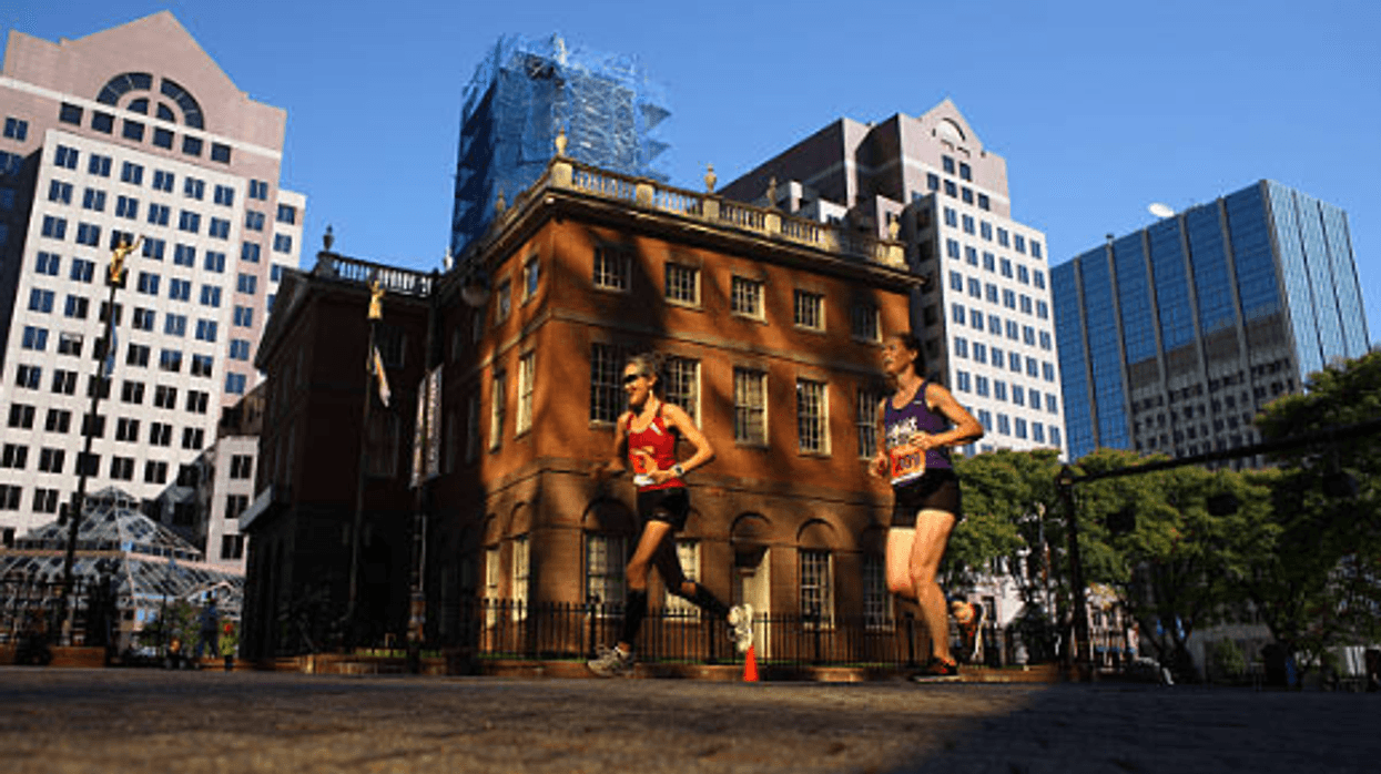 Hartford Marathon, downtown, 2013