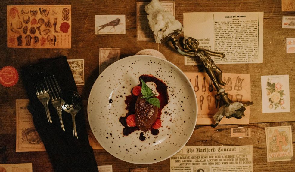 Haunted Dining in the Dark is an immersive experience that combines a gourmet three-course meal and a supernatural tale of horror all while in complete darkness.