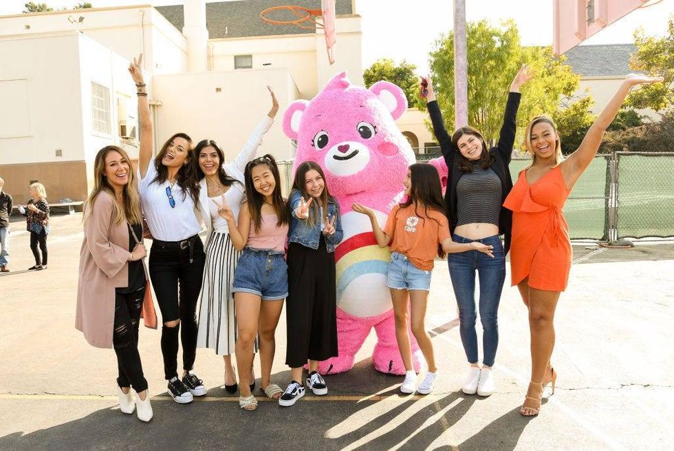 Haylie Duff, Christina Ochoa, Sheila Shah, Nina Lu, Rita Angel Taylor, Alexandra Daddario and Nia Soux attend international day of the girl with CARE and Care Bears on October 10, 2019.