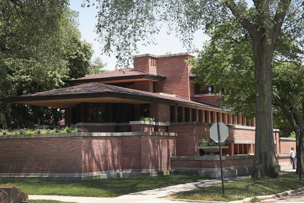 he Frederick Robie House, designed by famed architect Frank Lloyd Wright, is seen in the Hyde Park neighborhood next to the University of Chicago on July 08, 2019 in Chicago, Illinois. The home has been designated by the World Heritage Committee, along with several other Wright creations, as the 24th U.S. World Heritage Site.