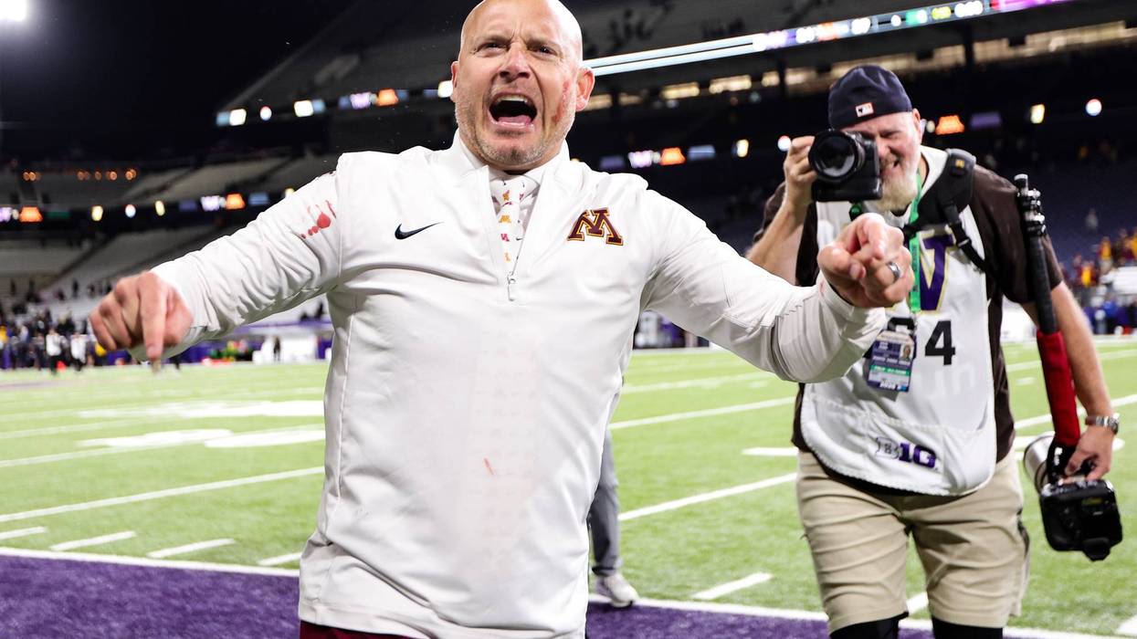 Head coach P. J. Fleck of the Minnesota Golden Gophers reacts after defeating the Washington Huskies at Husky Stadium on September 26, 2026 in Seattle, Washington.