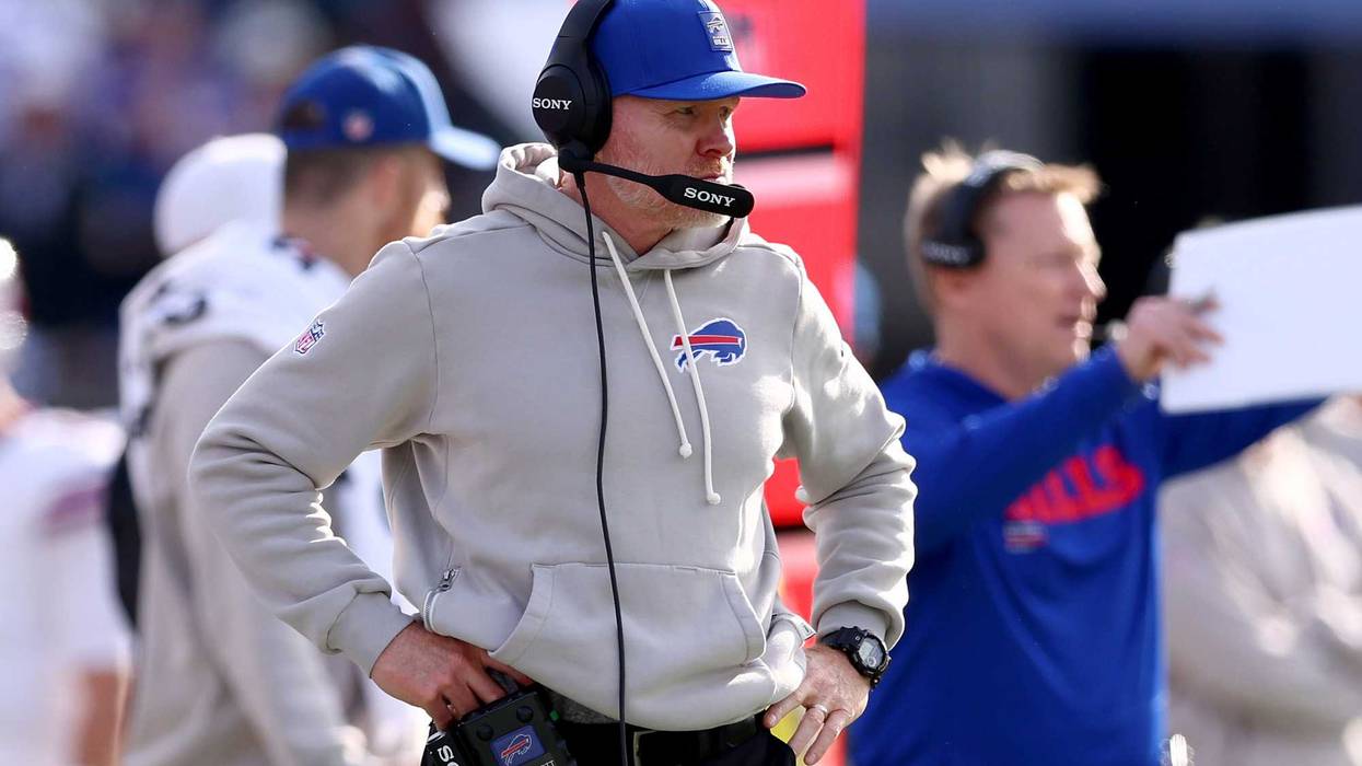 Head coach Sean McDermott of the Buffalo Bills looks on during the third quarter against the Jacksonville Jaguars