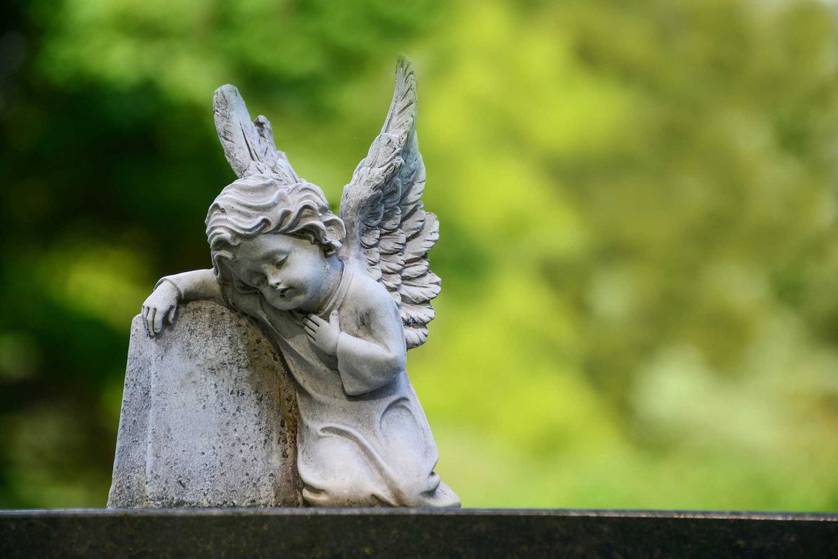 Head stone on a child's grave.