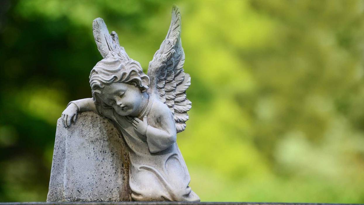 Head stone on a child's grave.