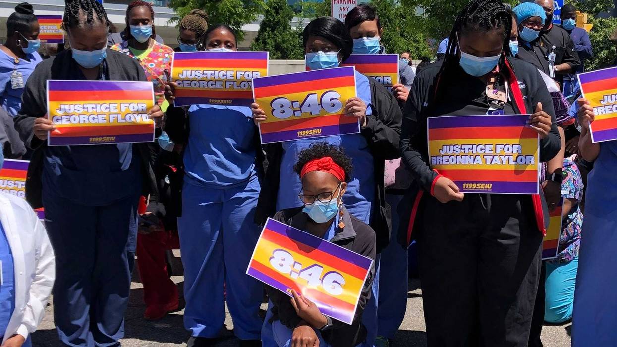Healthcare Workers Honor George Floyd