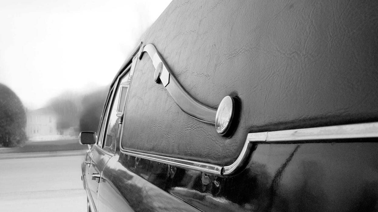 Hearse stock photo.