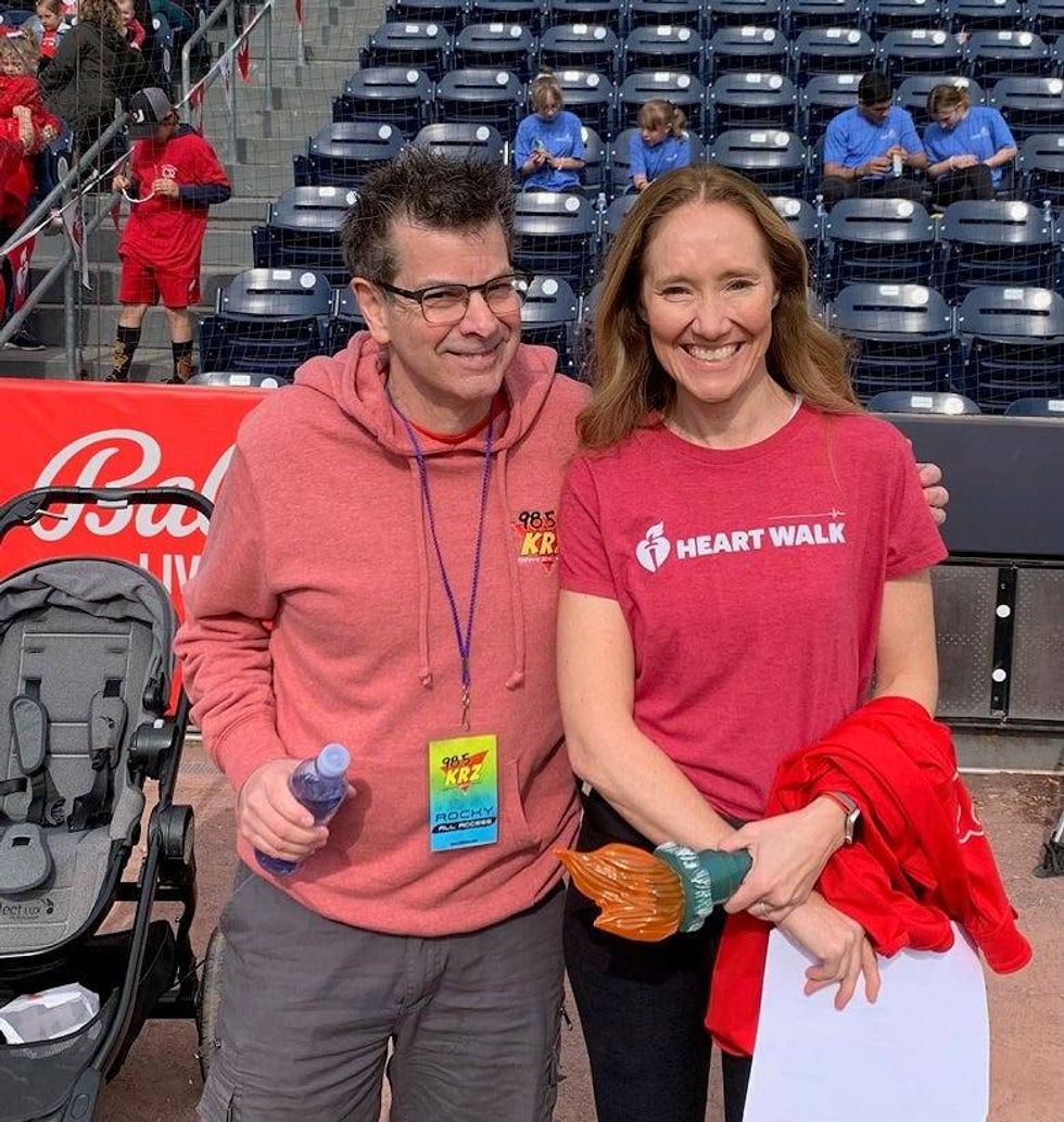 Heart Association Division Director Meghan Gagorik & Rock