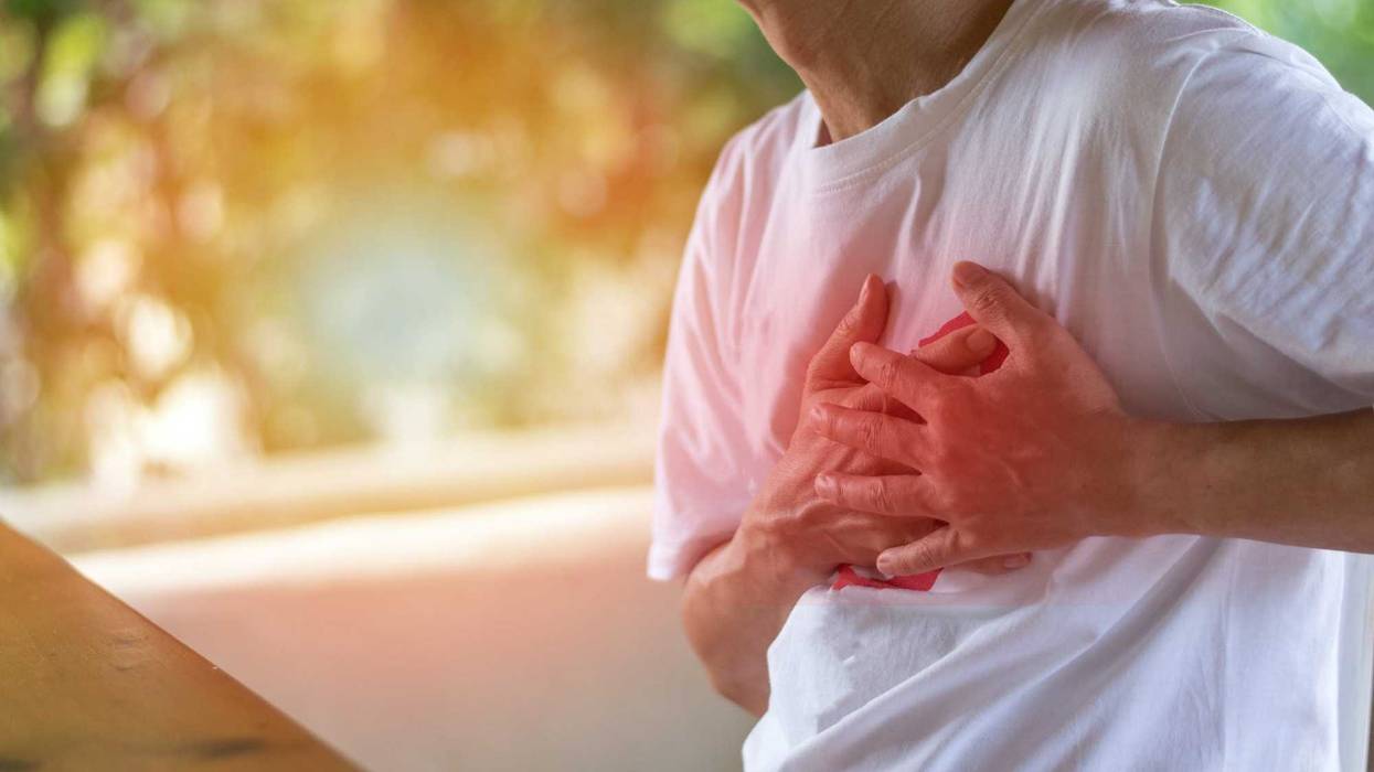 Heart pain stock photo.
