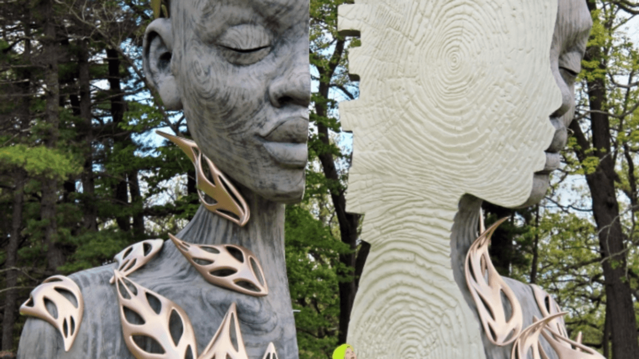 Heartwood is one of five large-scale sculptures in the Human+Nature exhibition.