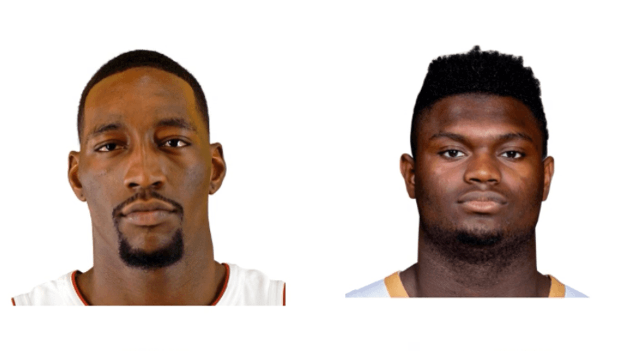 Heat F Bam Adebayo and Pelicans F Zion Williamson