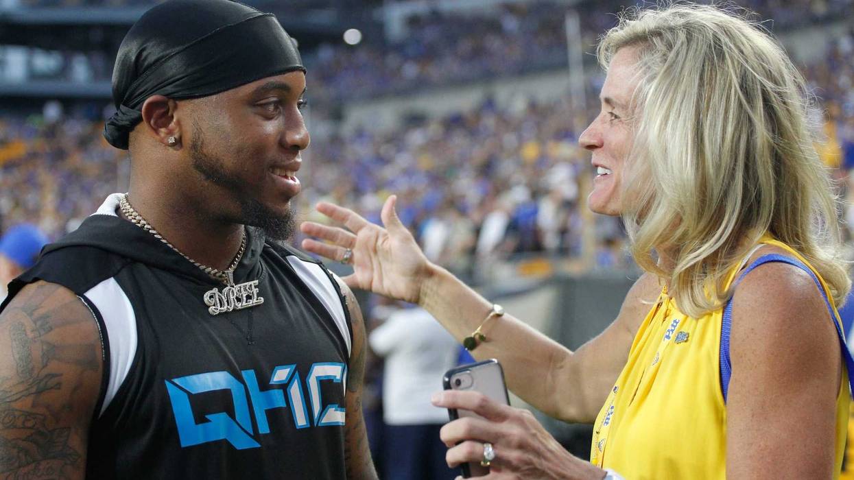 Heather Lyke with Quadree Henderson