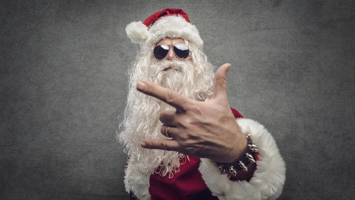Heavy-metal Santa Claus