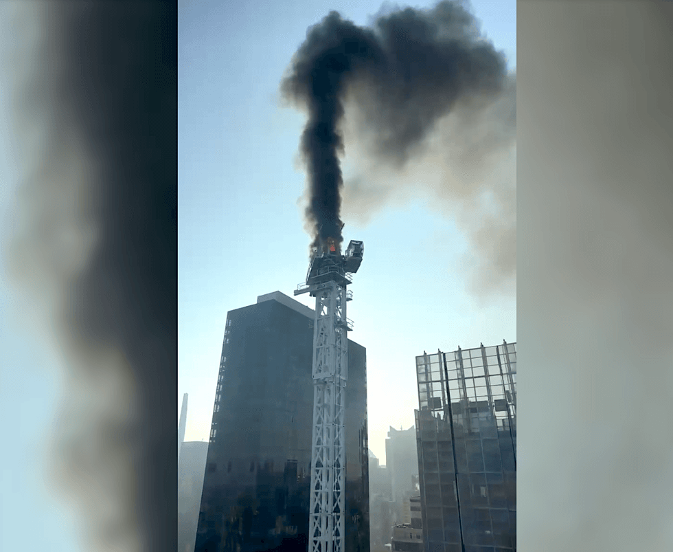 Heavy smoke was in the sky above Midtown